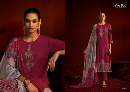Bushra Omtex Pashmina Suits Supplier Gujarat