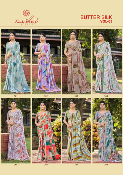 Butter Silk Vol 3 Kashvi Creation Sarees Supplier