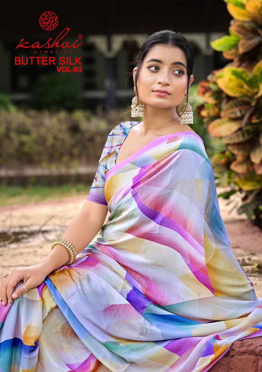Butter Silk Vol 3 Kashvi Creation Sarees Supplier