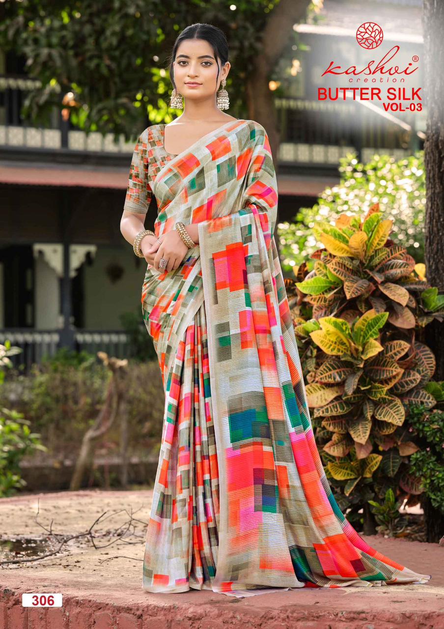 Butter Silk Vol 3 Kashvi Creation Sarees Supplier