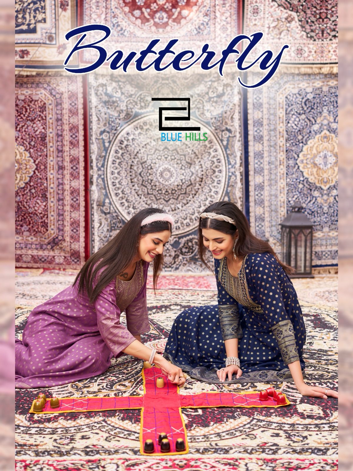 Butterfly Blue Hills Rayon 14Kg Anarkali Kurtis Wholesaler