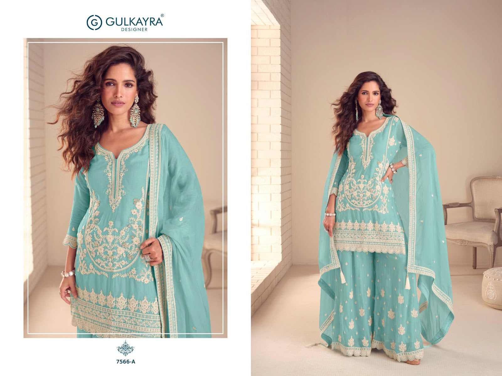 Butterfly Gulkayra Designer Chinnon Readymade Plazzo Style Suits Exporter India