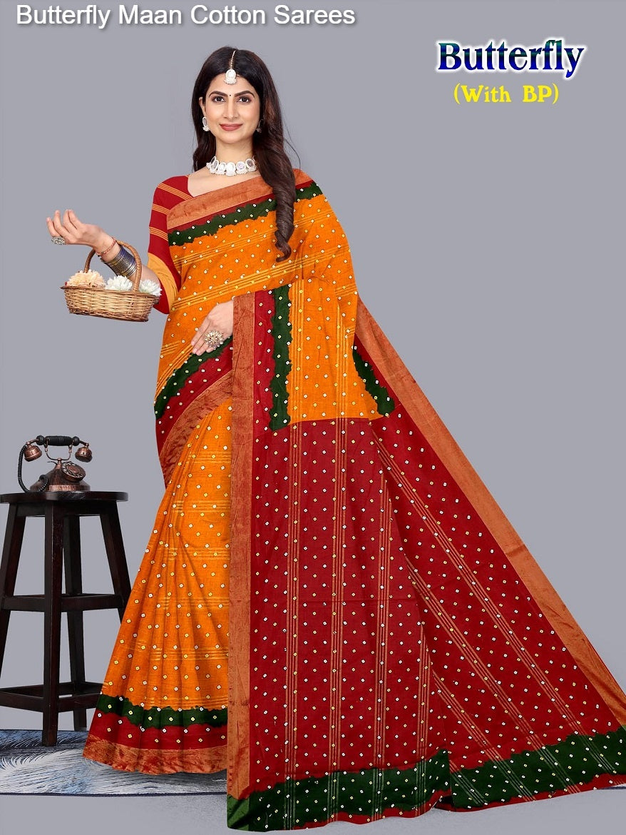Butterfly Maan Cotton Sarees Wholesaler Gujarat