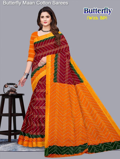 Butterfly Maan Cotton Sarees Wholesaler Gujarat