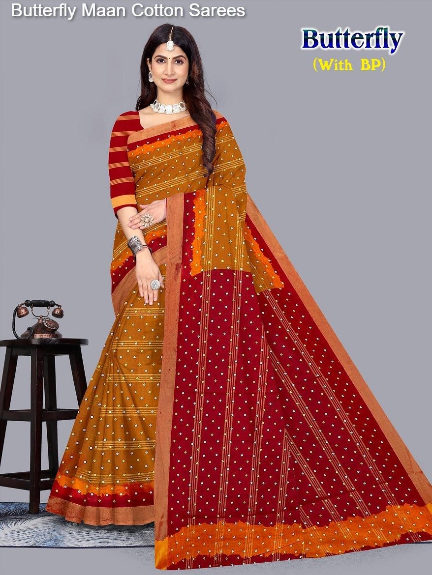 Butterfly Maan Cotton Sarees Wholesaler Gujarat