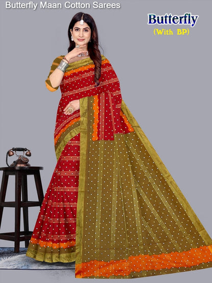 Butterfly Maan Cotton Sarees Wholesaler Gujarat
