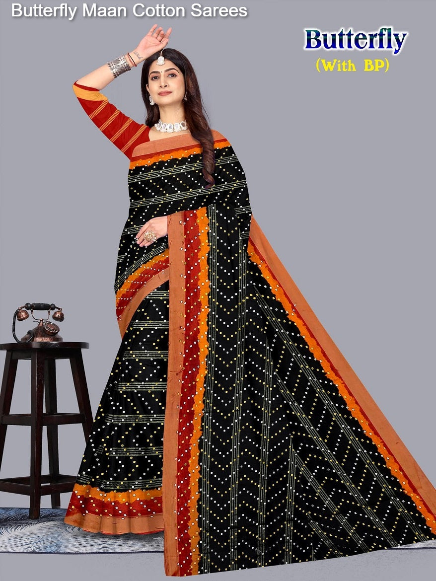 Butterfly Maan Cotton Sarees Wholesaler Gujarat