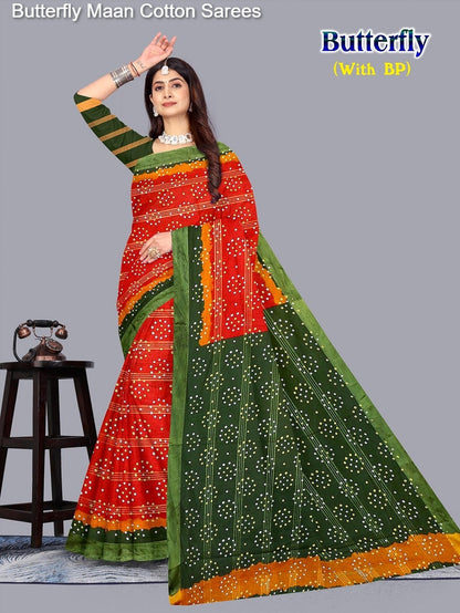 Butterfly Maan Cotton Sarees Wholesaler Gujarat