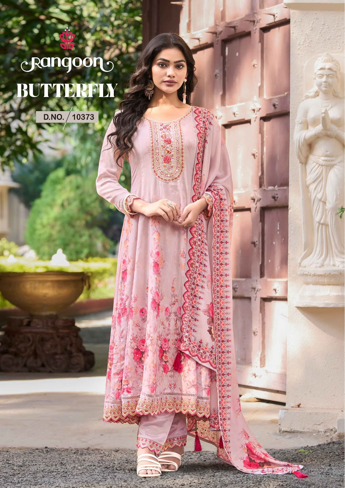 Butterfly Rangoon Chinon Readymade Anarkali Suits Exporter Gujarat