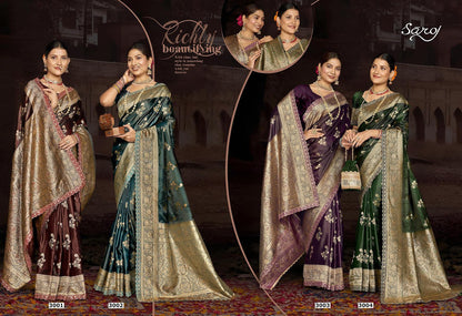 Butterfly Satin Saroski Vol 3 Saroj Sarees Manufacturer