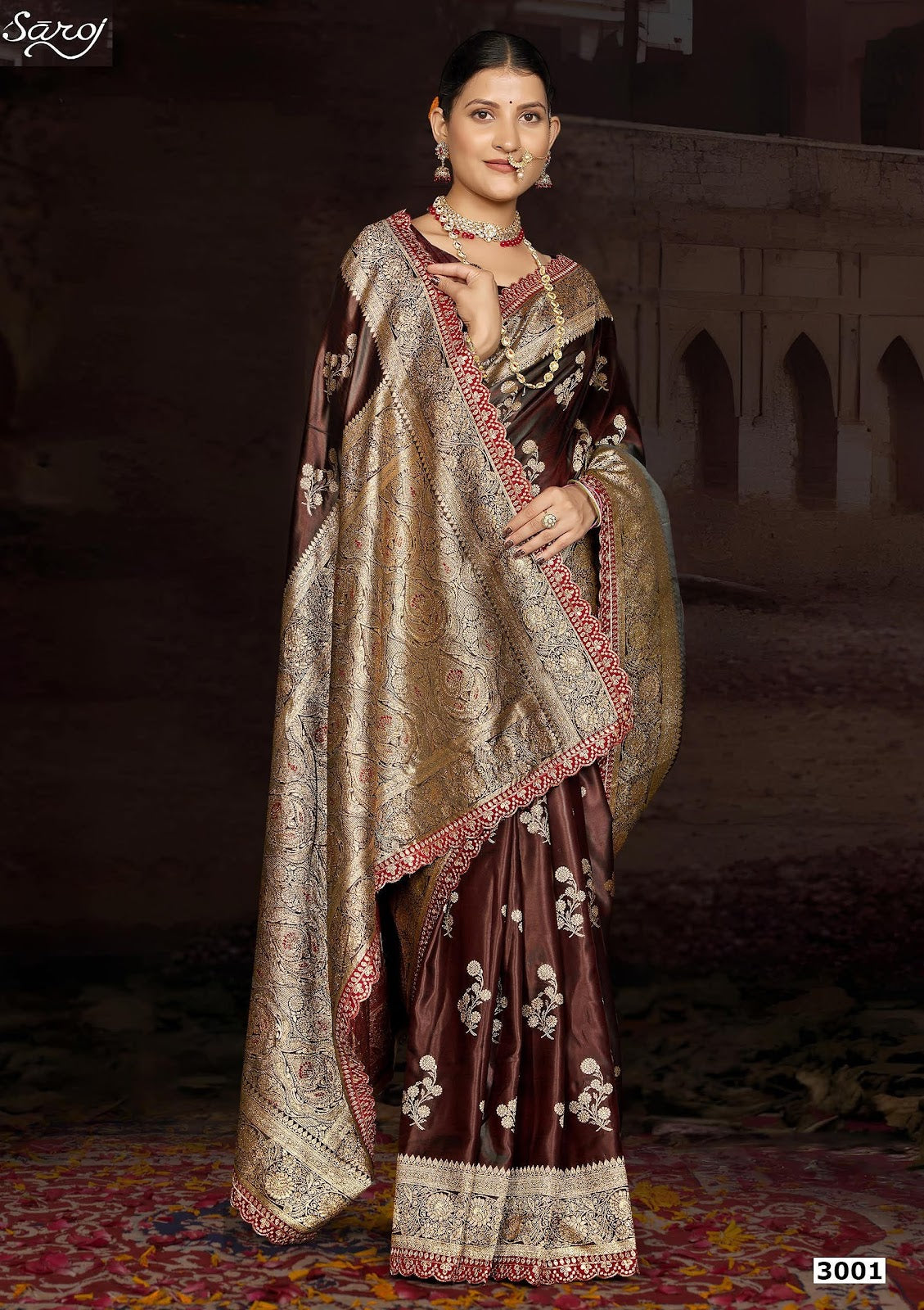 Butterfly Satin Saroski Vol 3 Saroj Sarees Manufacturer