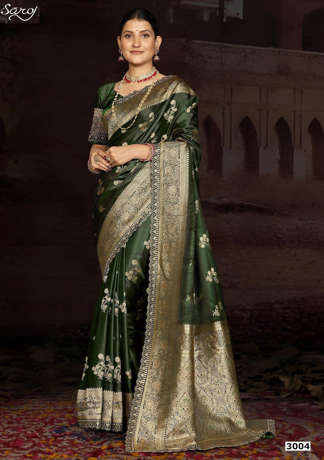 Butterfly Satin Saroski Vol 3 Saroj Sarees Manufacturer
