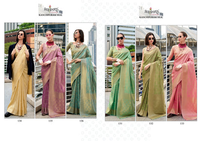 Butterscotch 131 To 136 Rajpath Silk Sarees Exporter India