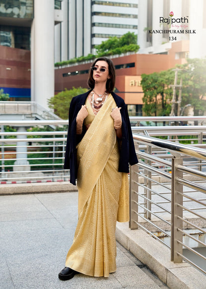 Butterscotch 131 To 136 Rajpath Silk Sarees Exporter India