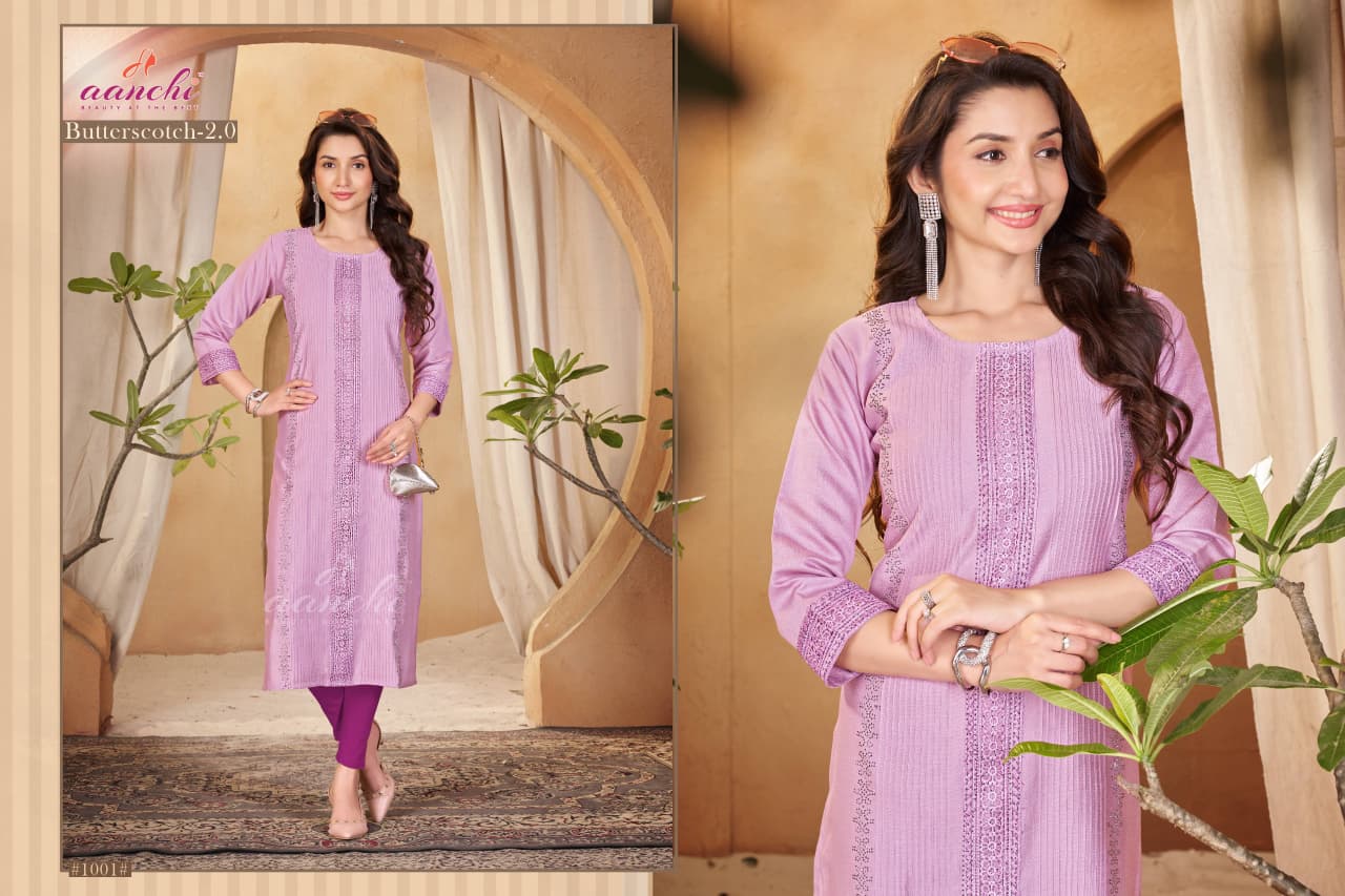 Butterscotch 2.0 Aanchi Vatican Straight Cut Kurtis Wholesale