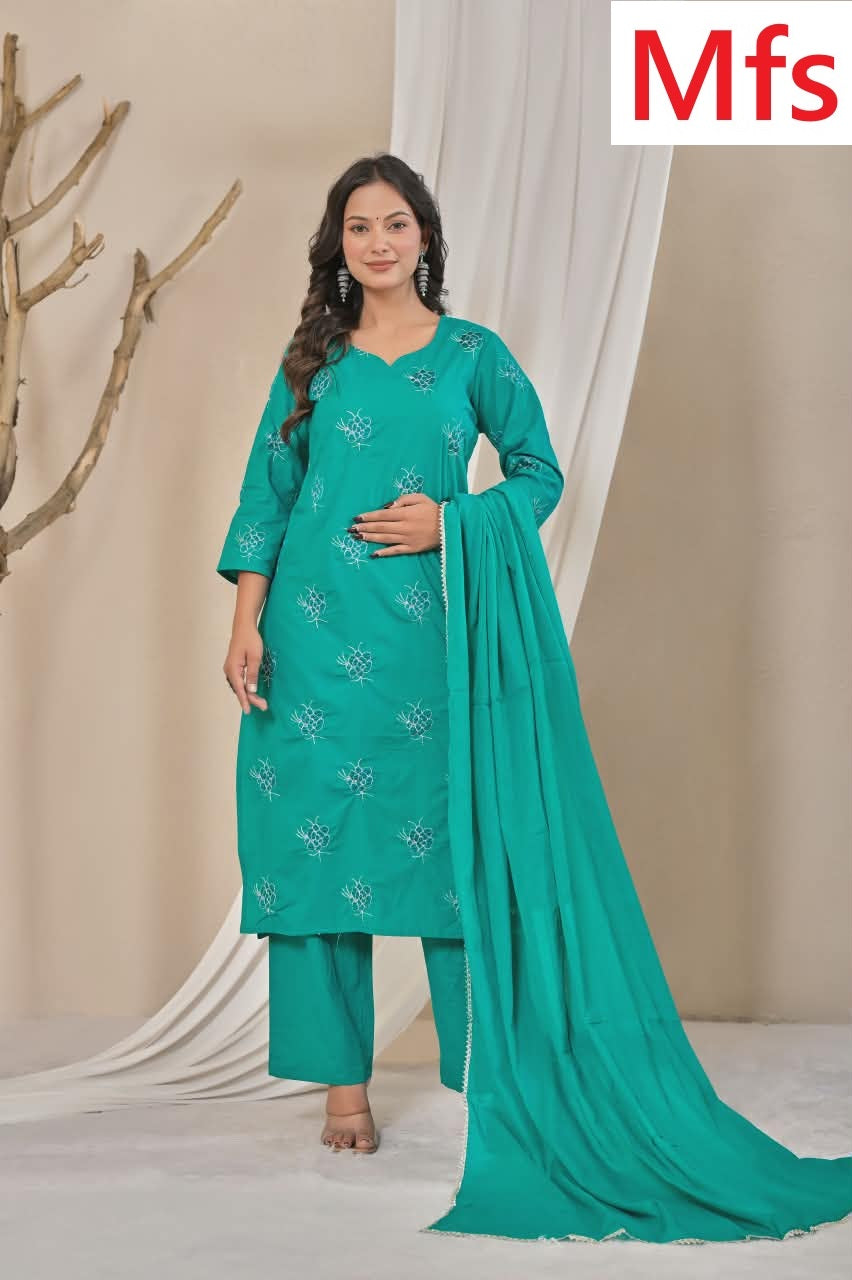 Butti Pattern 1006 Mfs Readymade Cotton Pant Suits Wholesaler India