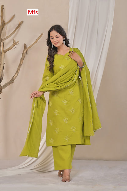 Butti Pattern 1006 Mfs Readymade Cotton Pant Suits Wholesaler India