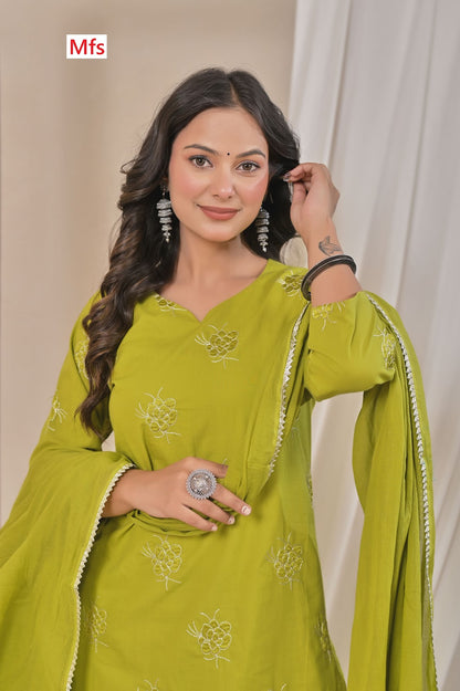 Butti Pattern 1006 Mfs Readymade Cotton Pant Suits Wholesaler India