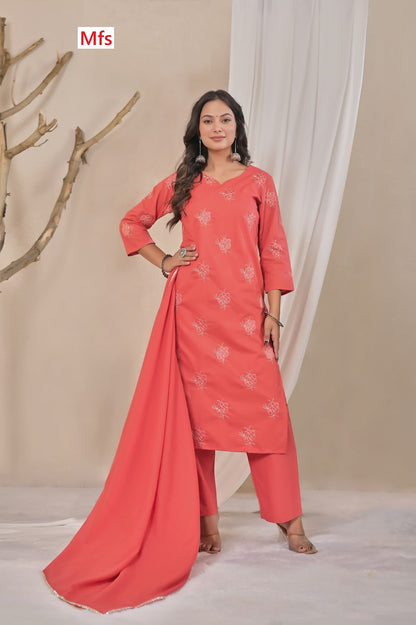 Butti Pattern 1006 Mfs Readymade Cotton Pant Suits Wholesaler India