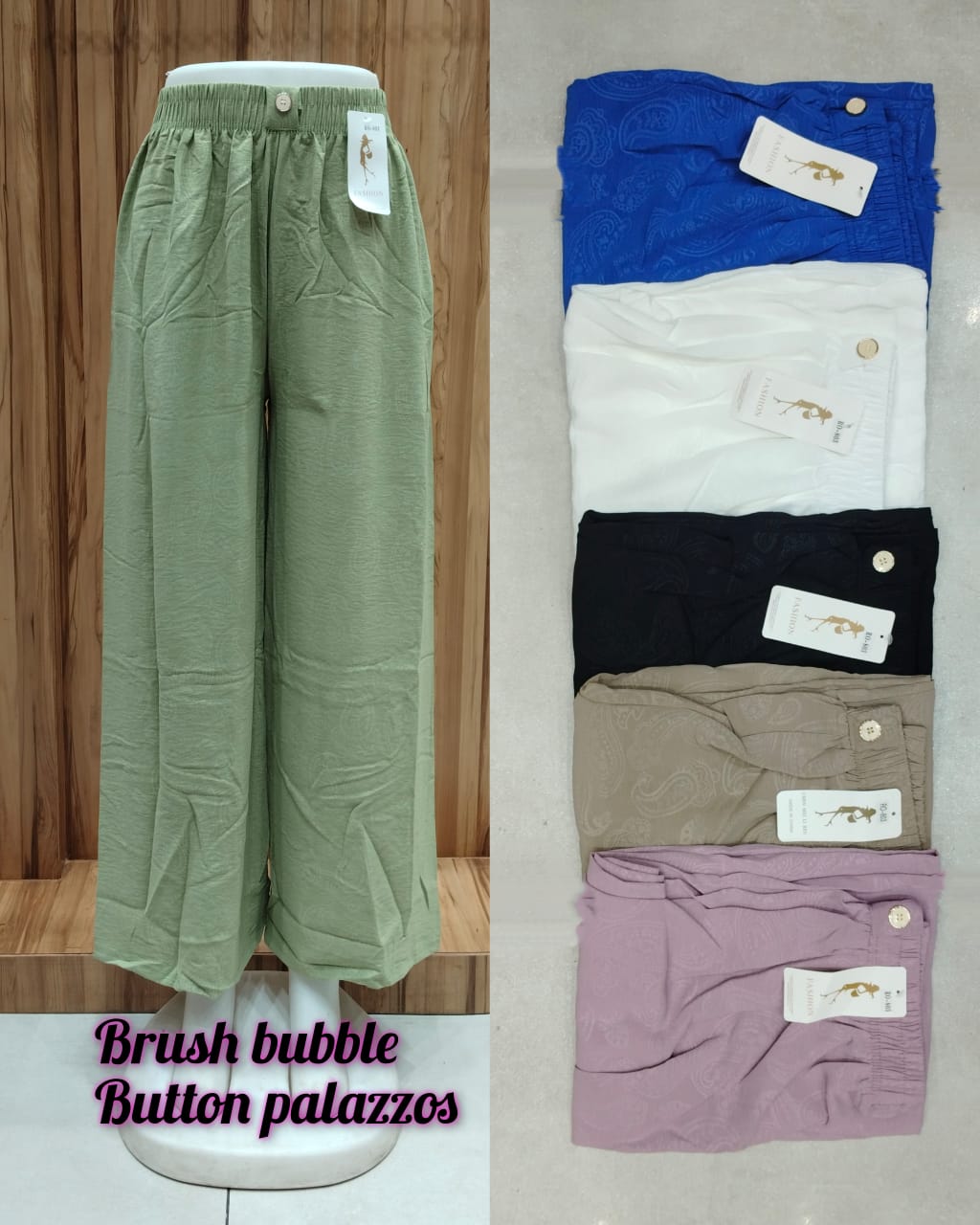 Button 3108 Hanso Cotton Branded Palazzo Supplier India