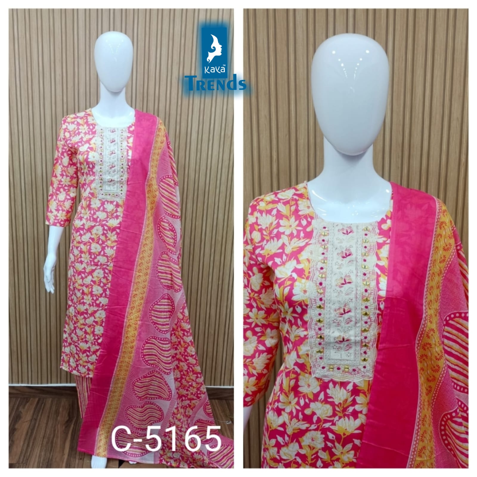 C 5164-5166 Kaya Readymade Cotton Pant Suits Exporter Ahmedabad