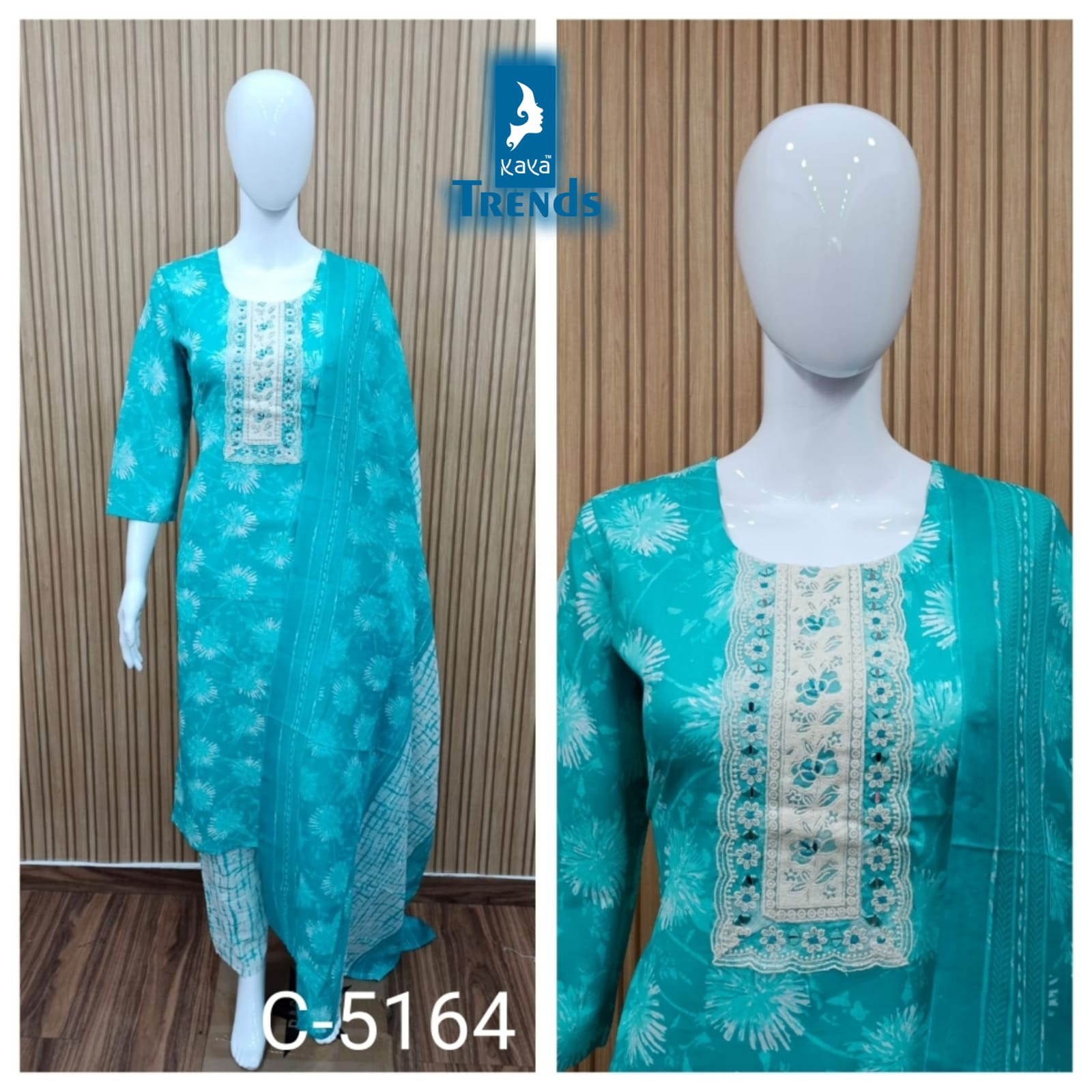C 5164-5166 Kaya Readymade Cotton Pant Suits Exporter Ahmedabad