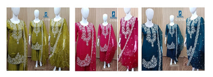 C 5705-5707 Kaya Vichitra Readymade Plazzo Style Suits Exporter