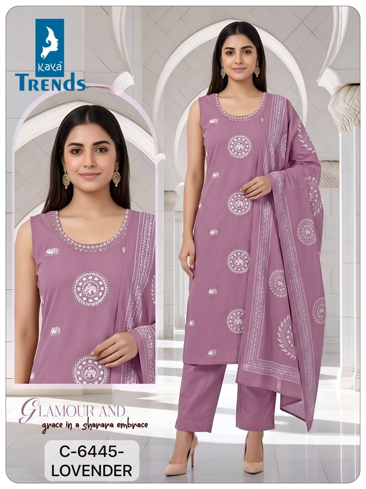 C 6445 Kaya Trends Readymade Cotton Pant Suits Supplier