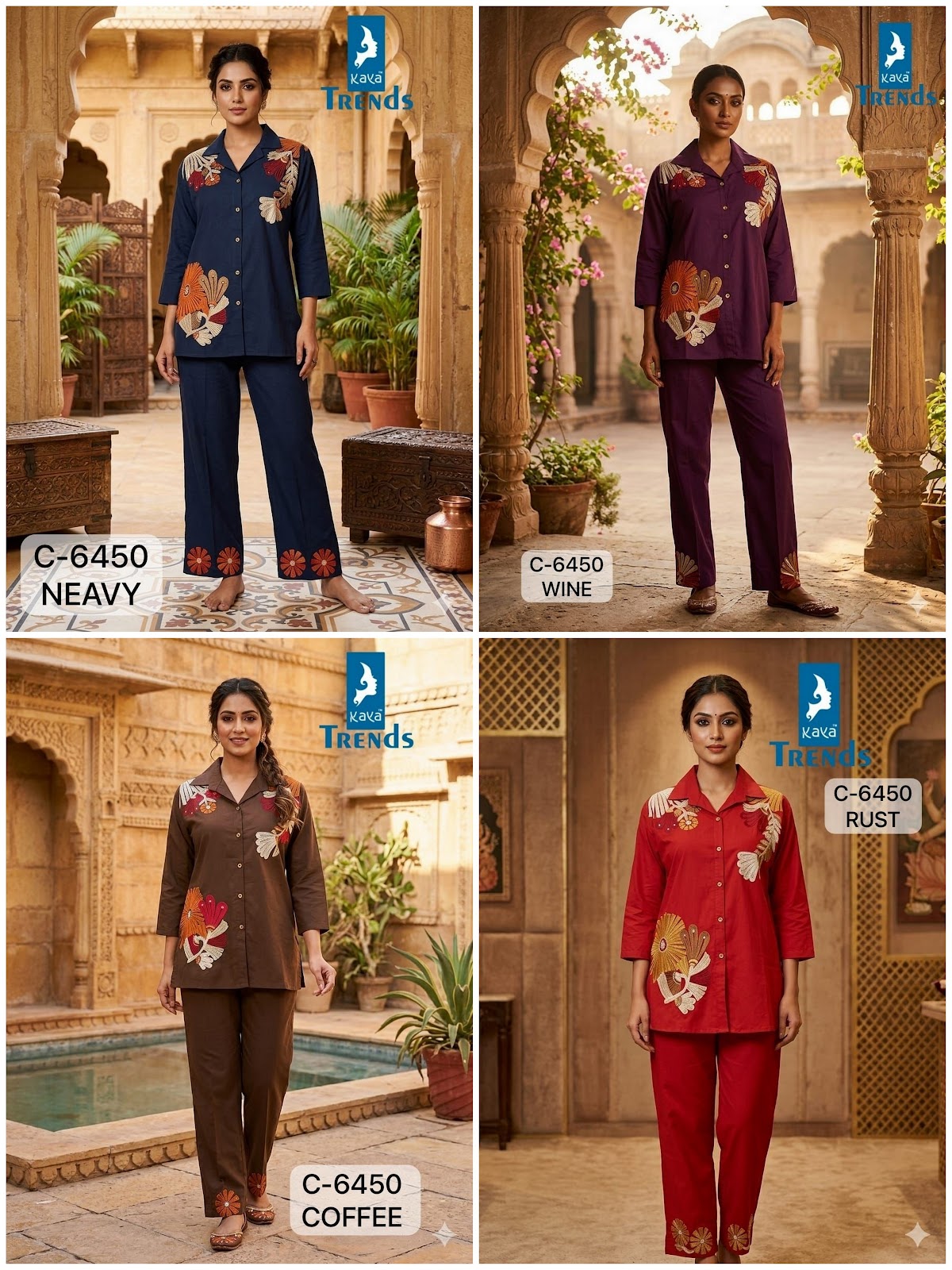 C 6450 Kaya Trends Dhabu Cotton Co Ord Set Wholesaler Gujarat