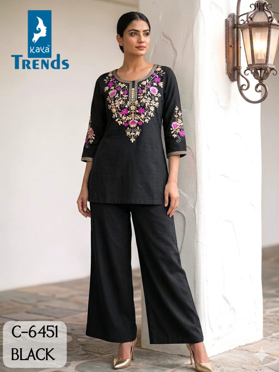 C 6451 Kaya Trends Rayon Co Ord Set Manufacturer Ahmedabad