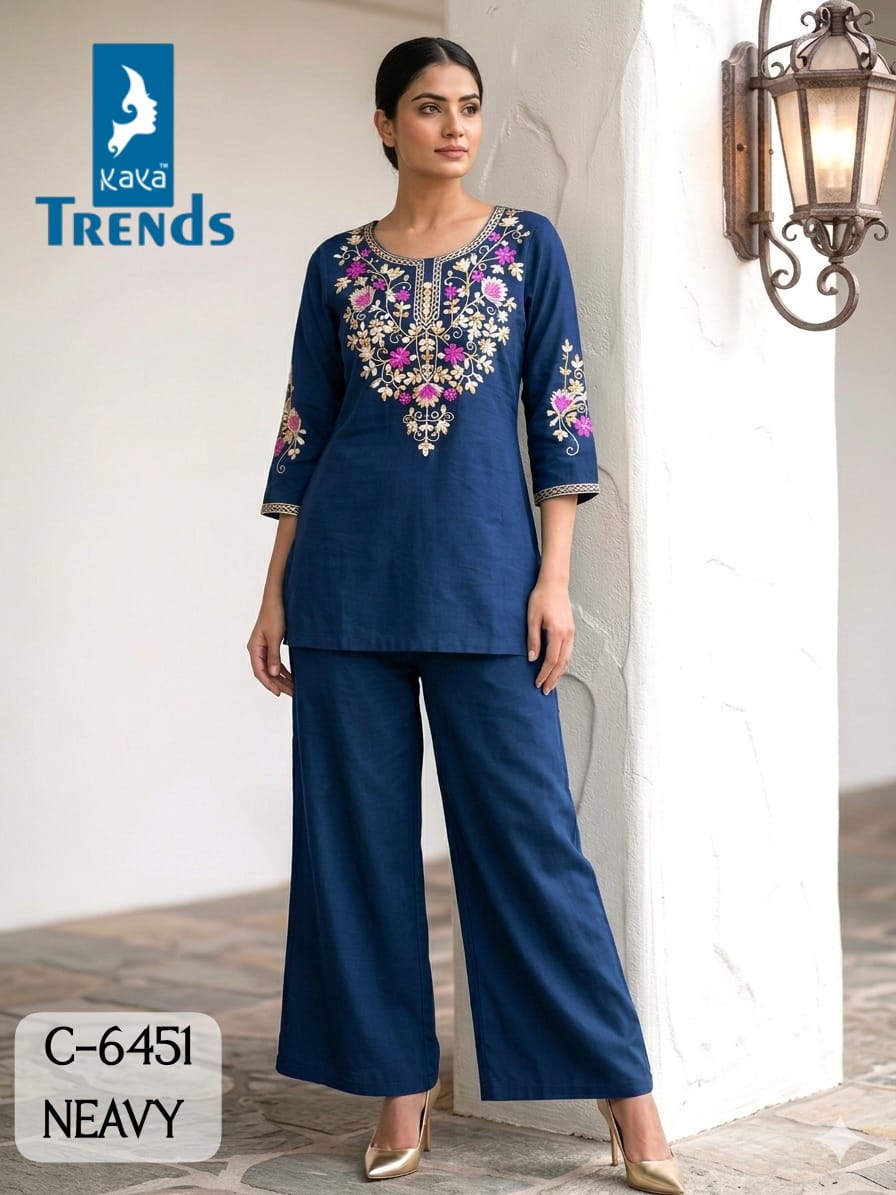 C 6451 Kaya Trends Rayon Co Ord Set Manufacturer Ahmedabad
