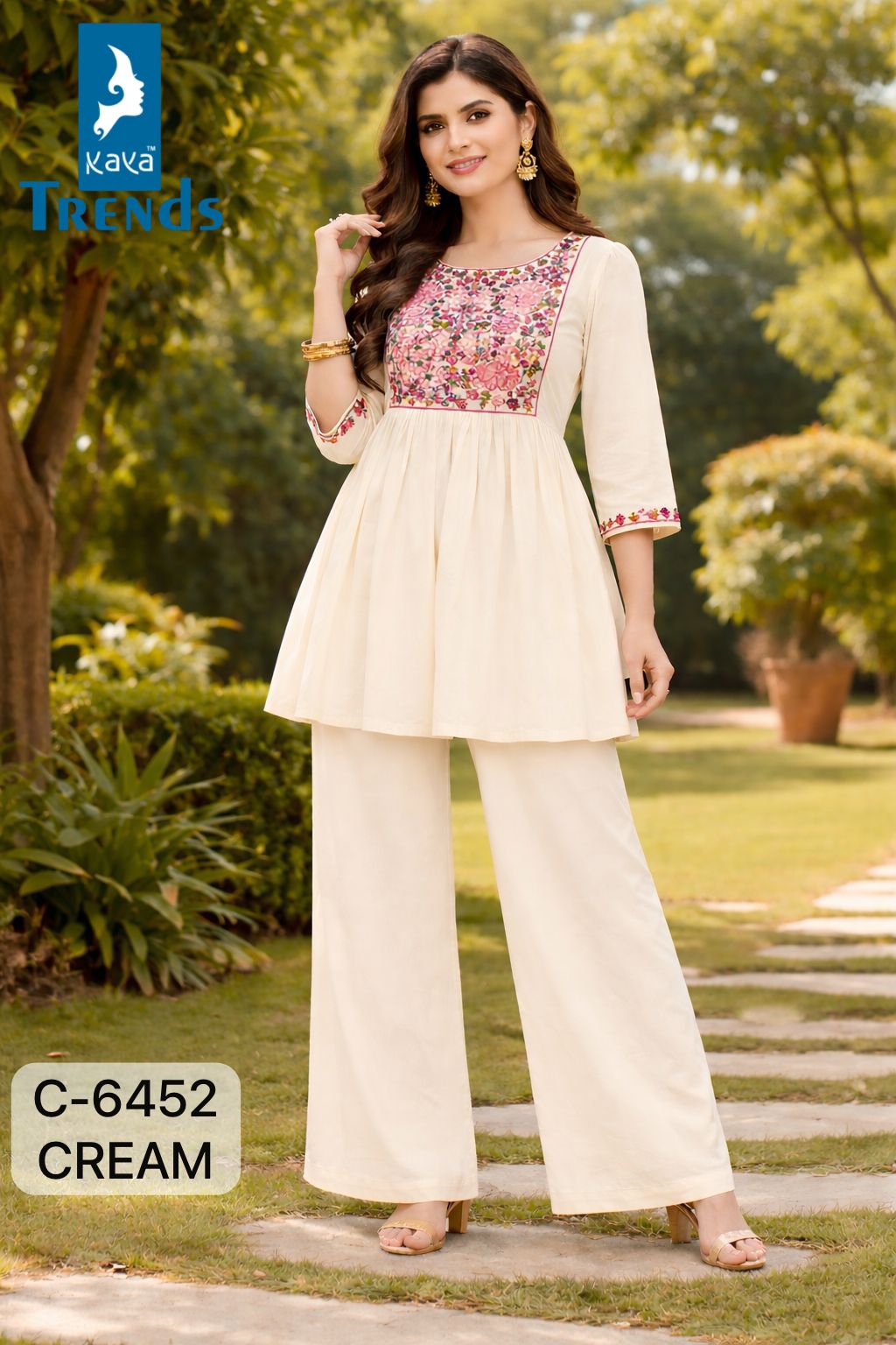 C 6452 Kaya Trends Rayon Co Ord Set Wholesaler Gujarat
