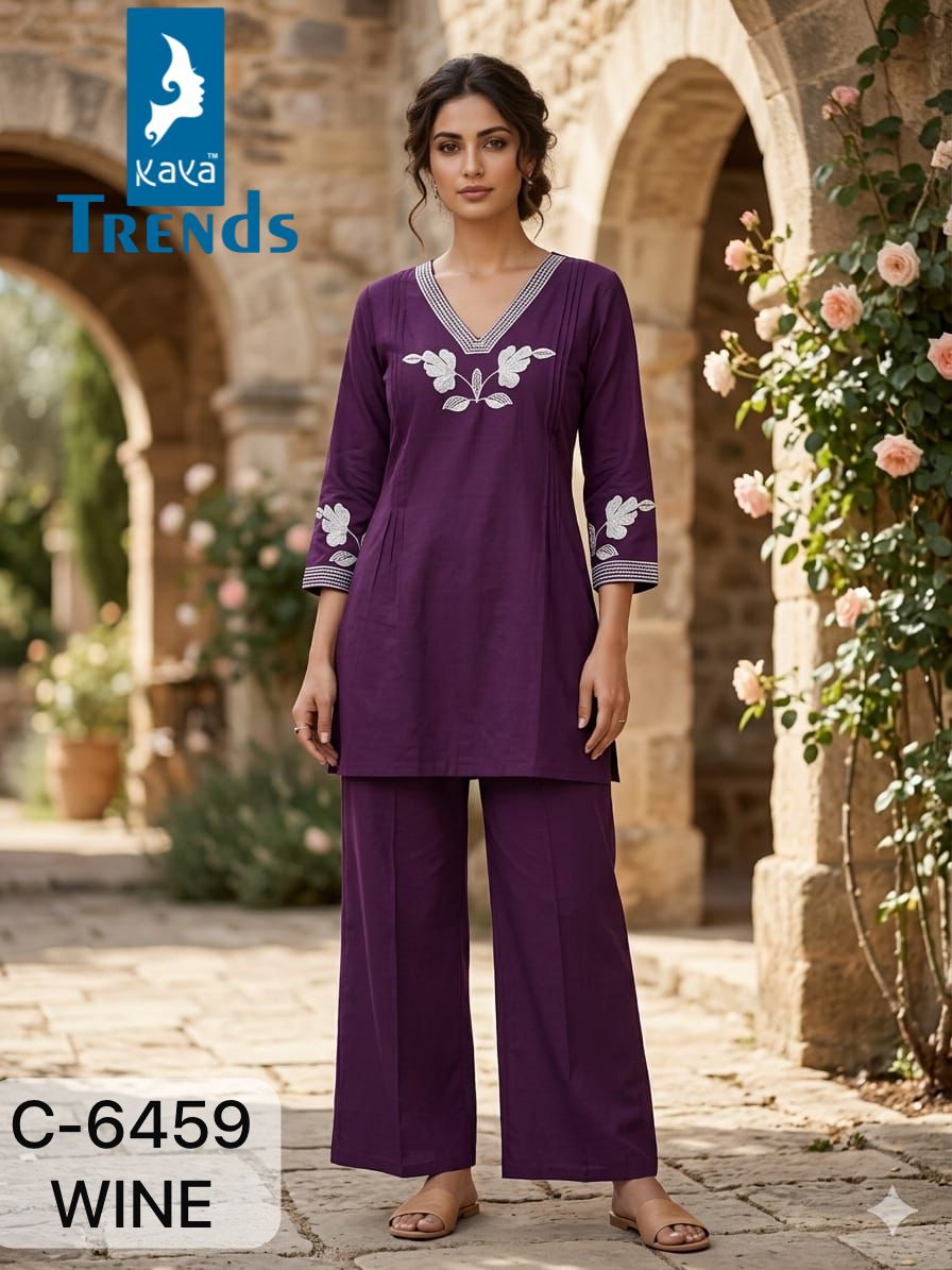 C 6459 Kaya Trends Rayon Co Ord Set Exporter Ahmedabad