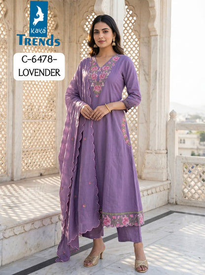 C 6478 Kaya Trends Cotton Readymade Anarkali Suits Wholesaler Ahmedabad
