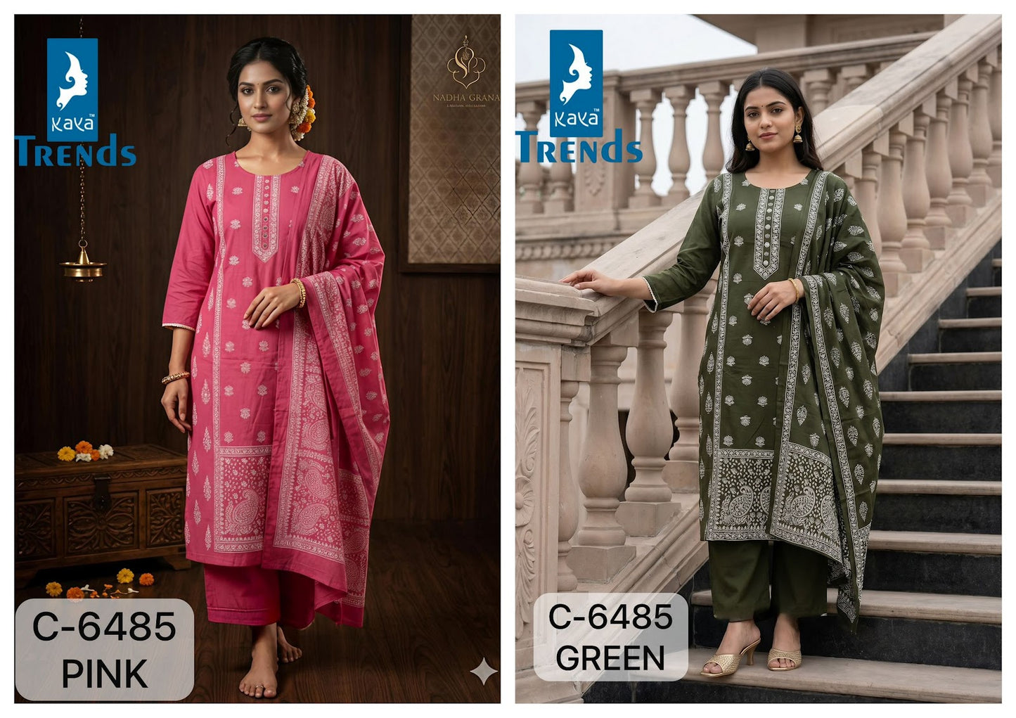 C 6485 Kaya Trends Readymade Cotton Pant Suits Manufacturer