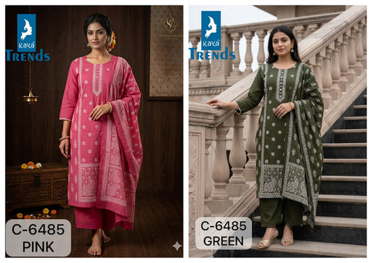C 6485 Kaya Trends Readymade Cotton Pant Suits Manufacturer