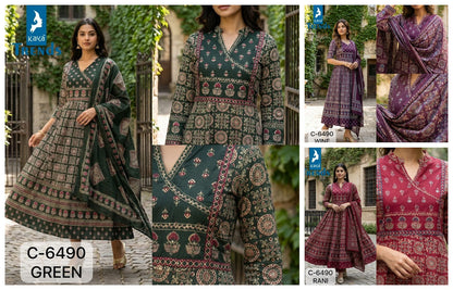 C 6490 Kaya Trends Readymade Anarkali Suits Wholesale Rate