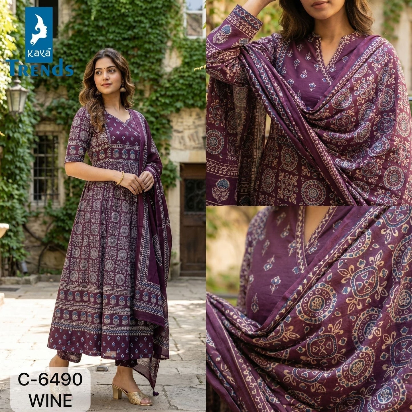 C 6490 Kaya Trends Readymade Anarkali Suits Wholesale Rate