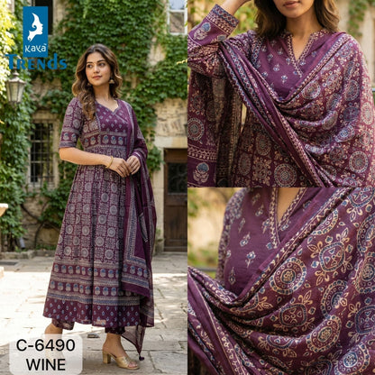 C 6490 Kaya Trends Readymade Anarkali Suits Wholesale Rate