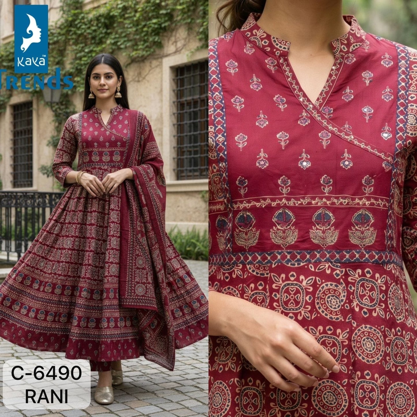 C 6490 Kaya Trends Readymade Anarkali Suits Wholesale Rate