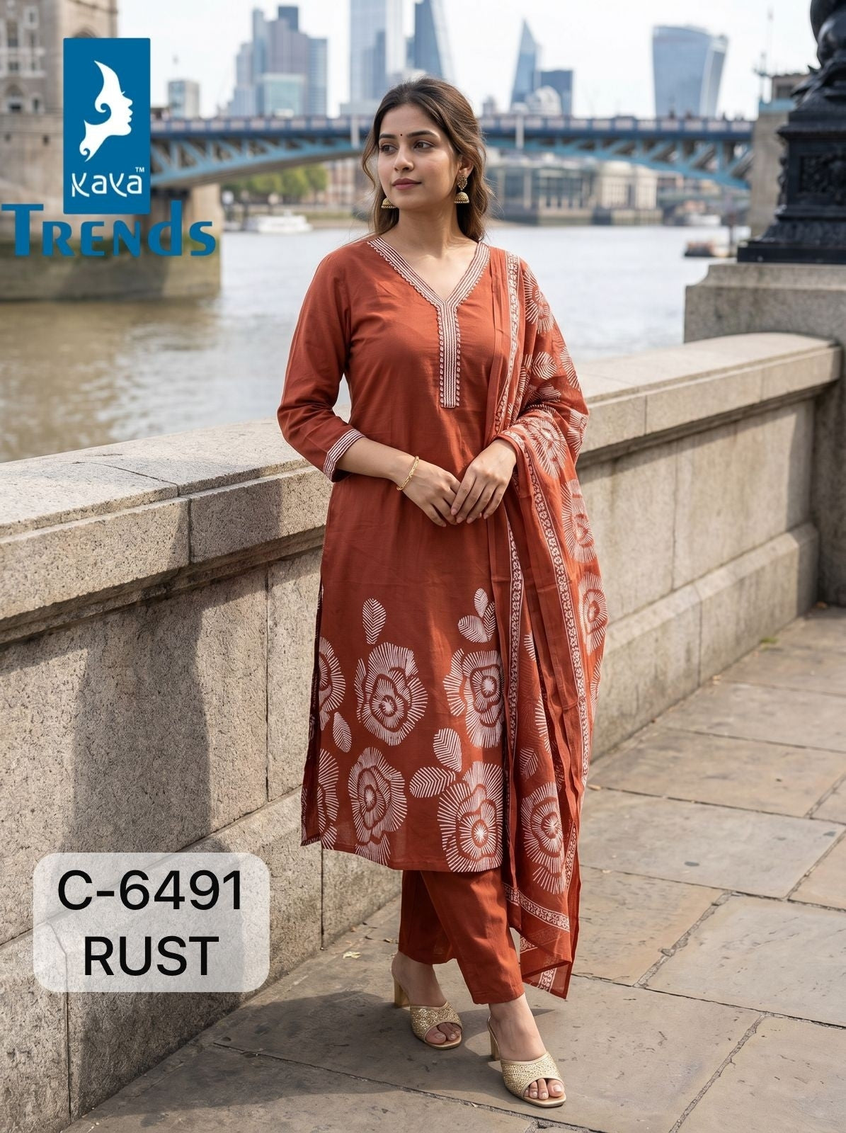 C 6491 Kaya Trends Readymade Cotton Pant Suits Wholesaler