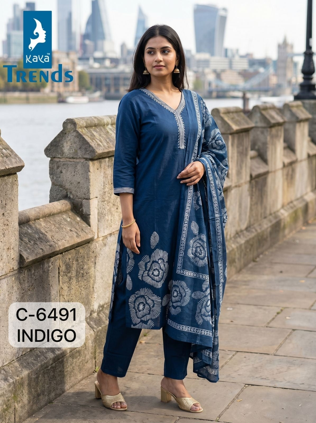 C 6491 Kaya Trends Readymade Cotton Pant Suits Wholesaler