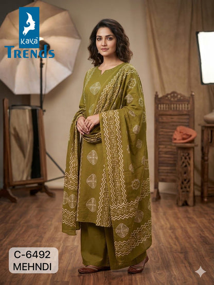 C 6492 Kaya Trends Readymade Cotton Pant Suits Wholesale
