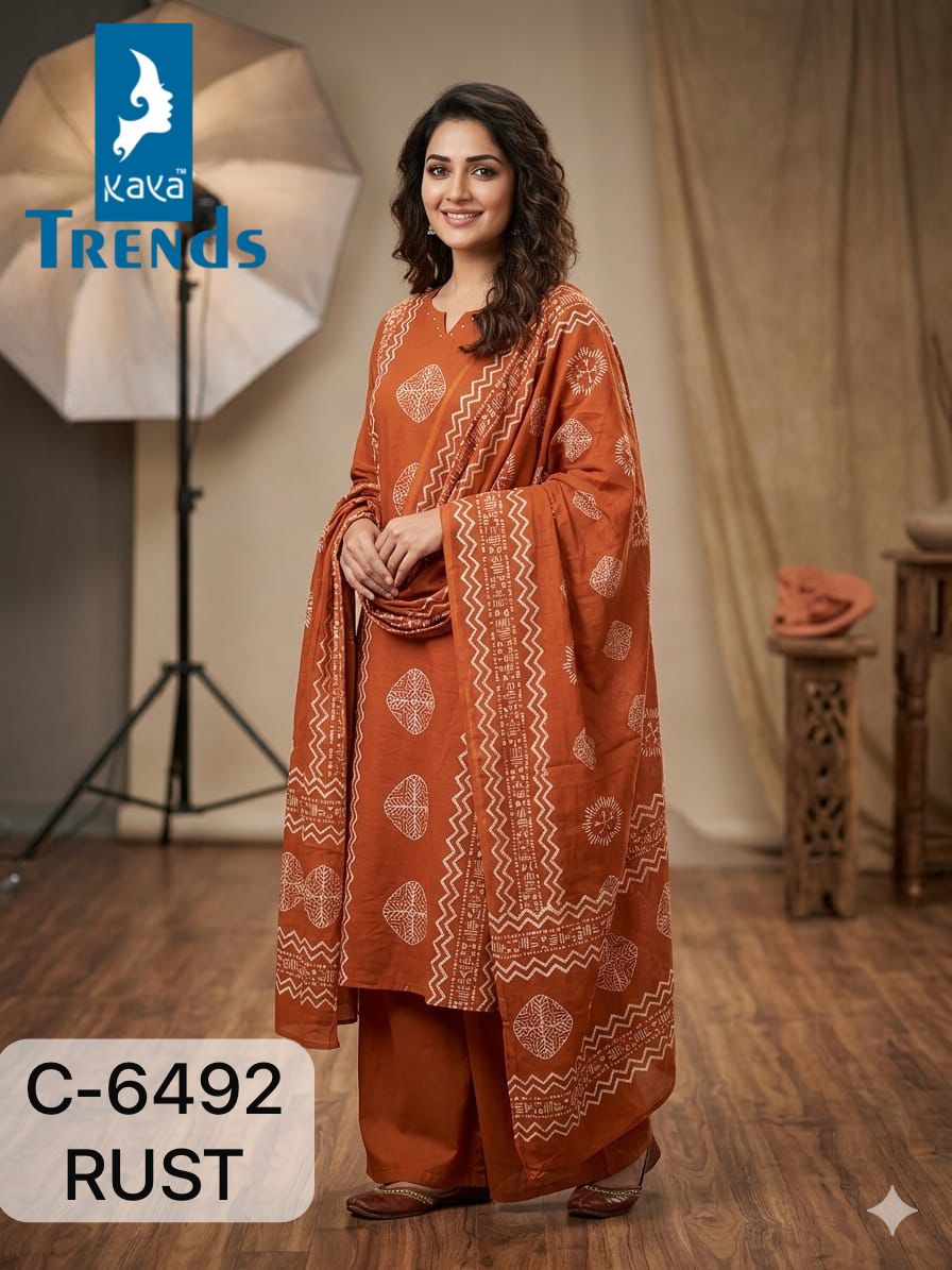 C 6492 Kaya Trends Readymade Cotton Pant Suits Wholesale