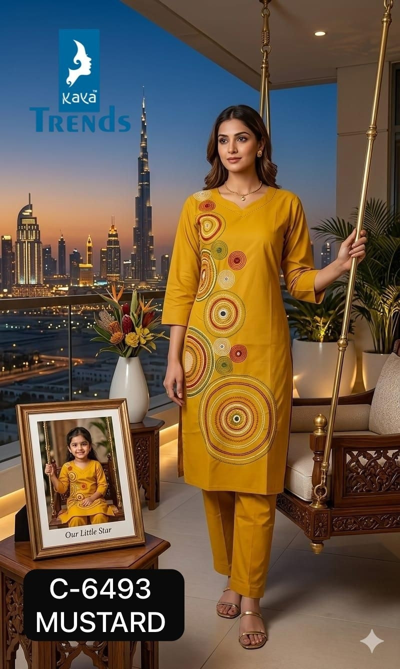 C 6493 Kaya Trends Dhabu Cotton Co Ord Set Supplier Gujarat
