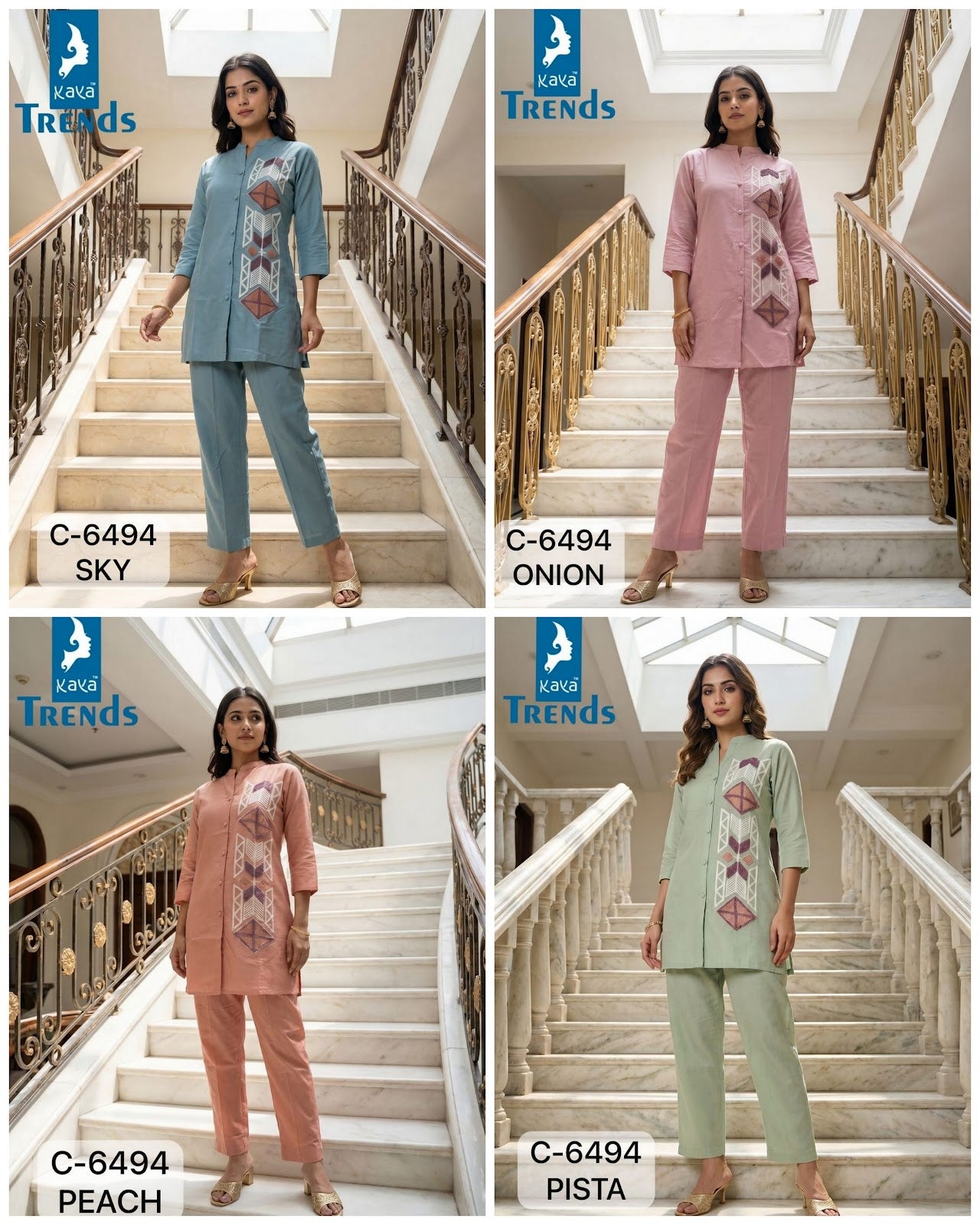 C 6494 Kaya Trends Cotton Co Ord Set Exporter Gujarat
