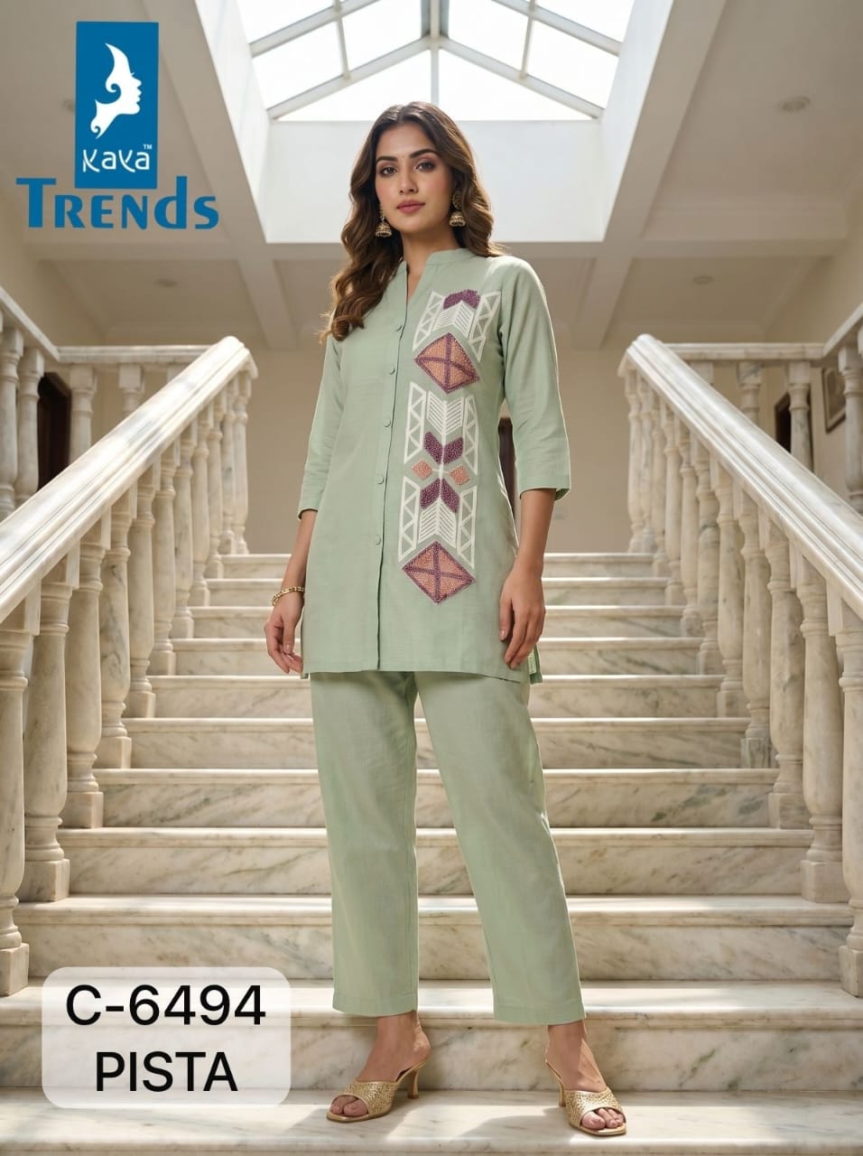 C 6494 Kaya Trends Cotton Co Ord Set Exporter Gujarat