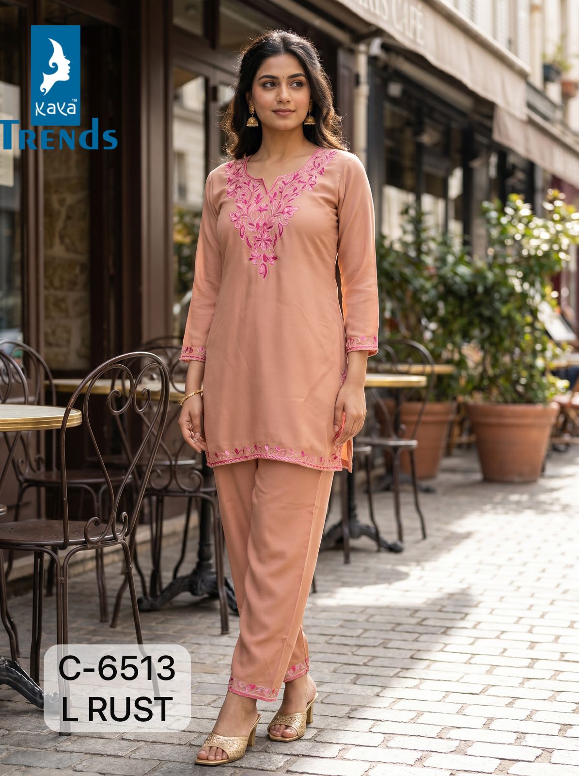 C 6513 Kaya Trends Rayon Co Ord Set Manufacturer Gujarat
