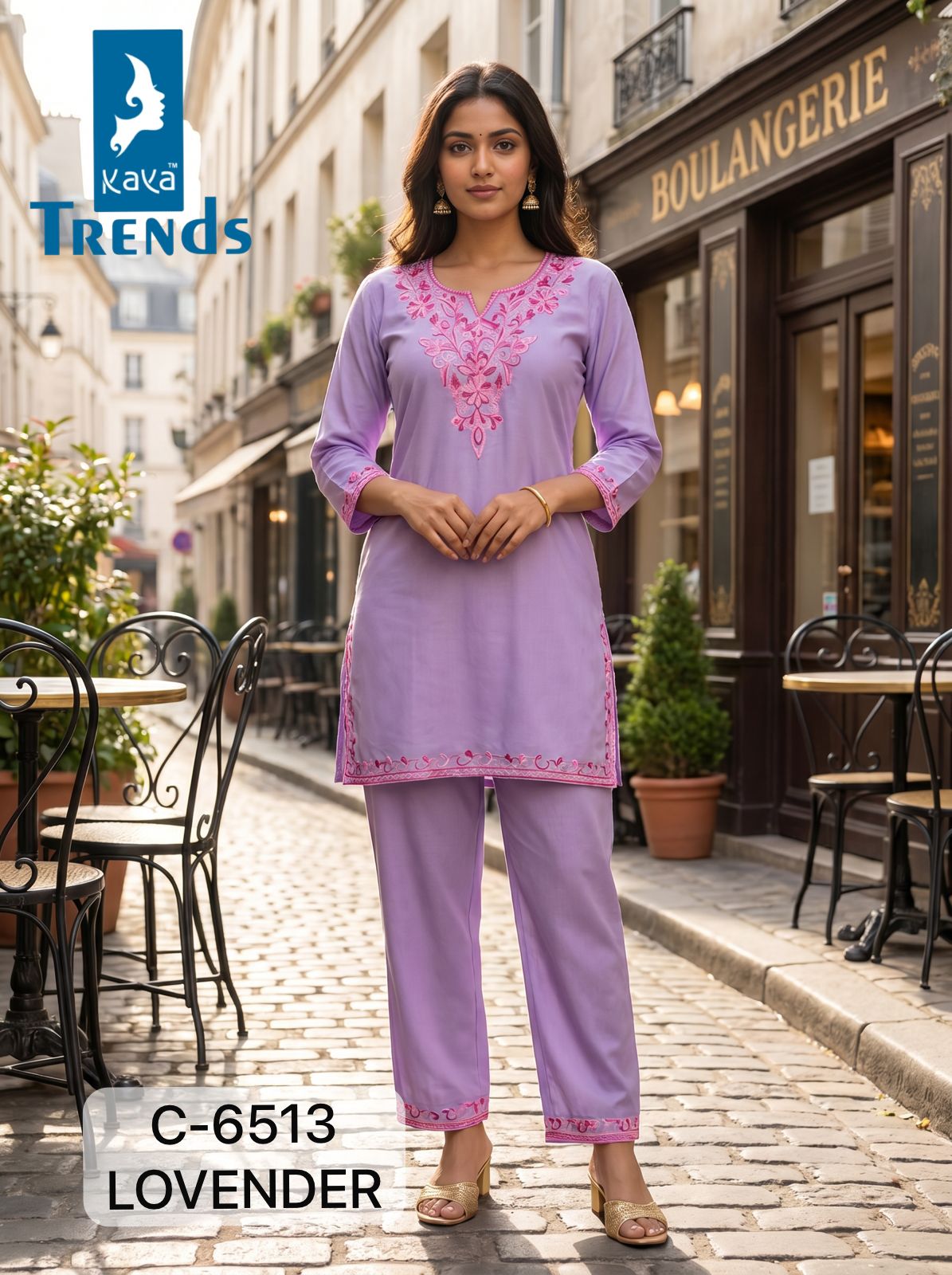 C 6513 Kaya Trends Rayon Co Ord Set Manufacturer Gujarat