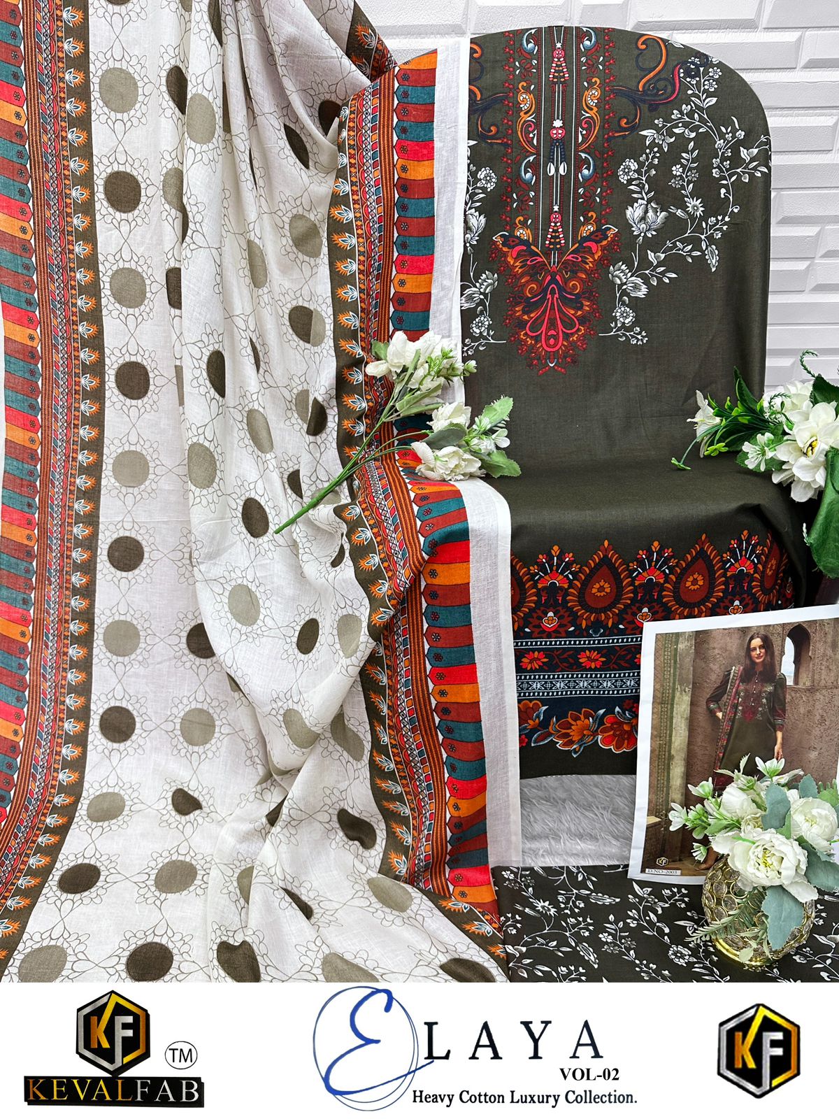 Elaya Vol 2 Heavy Cotton Luxury Collection Open pic Keval Fab Karachi Salwar Suits Supplier